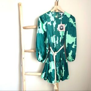 Alexis x Target Green Rope Tie and Puff Sleeves